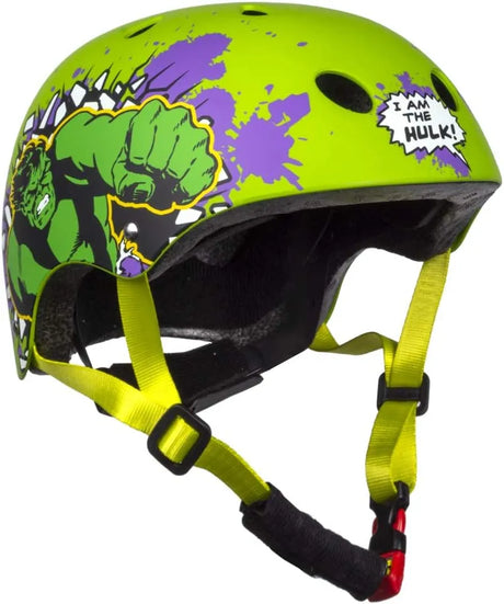 Disney Hulk Kids Skater Helmet | Multicolour Adjustable Cycling Helmet 52-56 cm