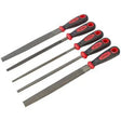 Amtech Engineers File Set (5-Piece) | 8" Files with Comfortable Rubber Handles