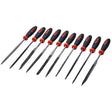 Amtech Needle File Set 140mm (10-Piece) | Precision Filing Tools for Metal, Wood & Plastic