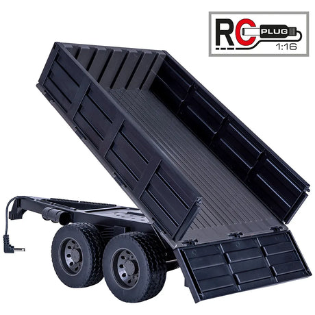 JAMARA Black Tipper Trailer for 1:16 RC Tractors