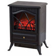 Daewoo 2kW Electric Stove Heater Black HEA1200 - Freestanding Fireplace with Flame Effect