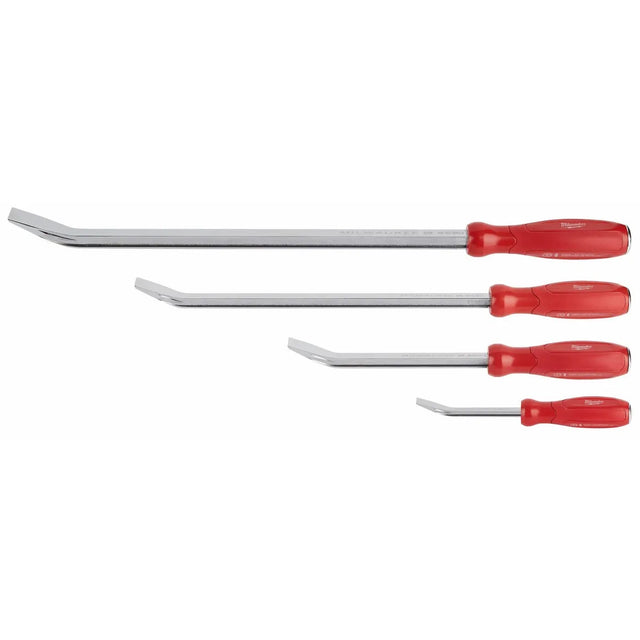 Milwaukee 48229214 4‑Piece I‑Beam Pry Bar Set - 8", 12", 18", 24" Bars in Storage Tray