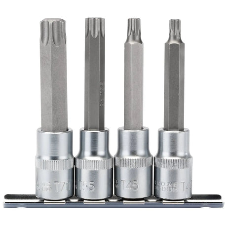Draper X-STAR® Socket Bit Set, 1/2" Sq. Dr. (4Pcs)