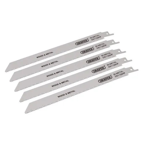Draper Bi-metal Reciprocating Saw Blades 225mm (Pack of 5)
