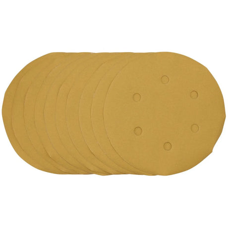 Draper Gold Sanding Discs with Hook & Loop 150mm (Pack of 10)