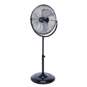 Draper 230V Pedestal Fan, 18"/450mm, 120W - High-Velocity Airflow with Adjustable Height (70429)