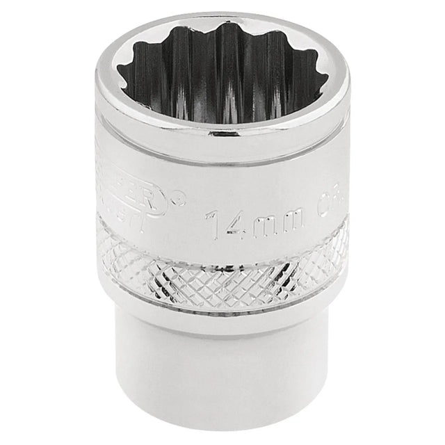 Draper HI-TORQ® 12 Point Socket, 3/8" Sq. Dr., 14mm