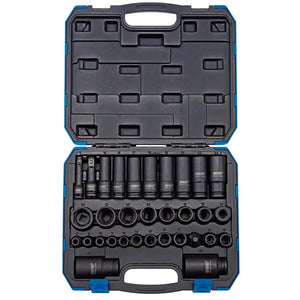 Draper Impact Socket Set, 3/8" & 1/2" Sq. Dr. (32 Piece) - 83098