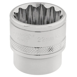 Draper Hi-Torq 12 Point Socket. 3/8" Sq. Dr. 22mm
