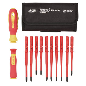 Draper XP1000 VDE Slimline Interchangeable Screwdriver Set (12 Piece) 70867
