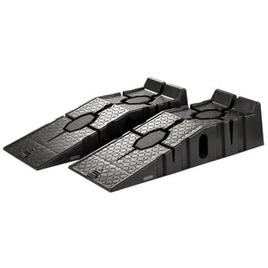 Draper 21147 Car Ramps - 2.5 Tonne Capacity (Pair) Plastic Ramps with Non‑Skid Thread & Rubber Pads
