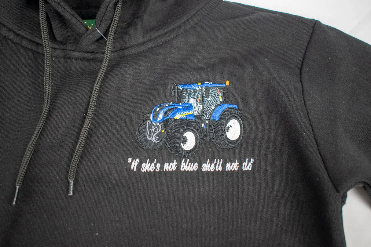 New Holland Kids Hoodie "If she's not blue, she won't do"