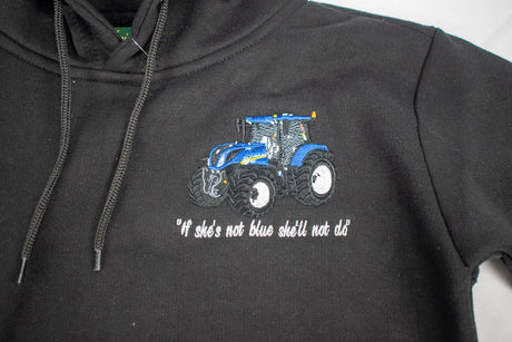 New Holland Kids Hoodie "If she's not blue, she won't do"