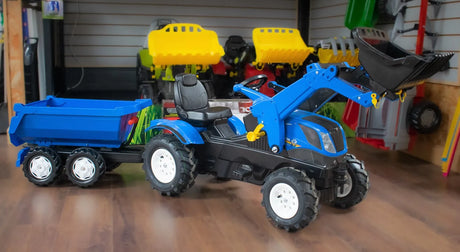 Rolly Kids Farmtrac New Holland Pedal Tractor with Pump Tyres