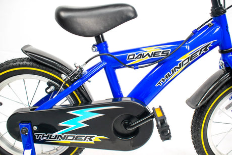 Dawes Thunder 14" Kids MTB Bike - Tough Frame, Racing Stripes, and Stabilisers
