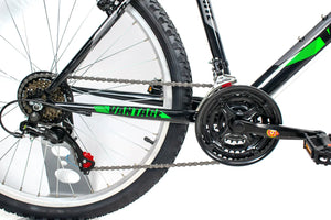 IGNITE Vantage 14" Frame MTB - 18-Speed Shimano, 26" Alloy Wheels, Black/Green