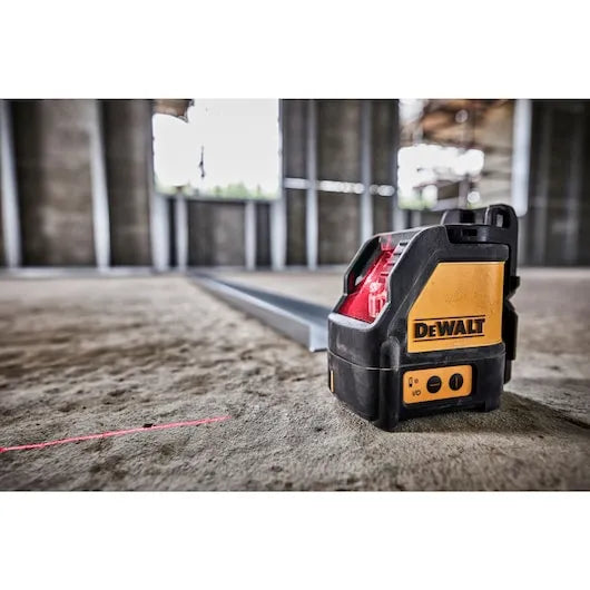 DeWalt DW088K-XJ Cross Line Laser - Self-Leveling Red Beam with 15m Range
