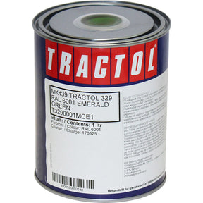 TRACTOL Emerald/Conor Green High Gloss Paint 1 Litre - Durable Finish for Agricultural & Construction Equipment -MK439