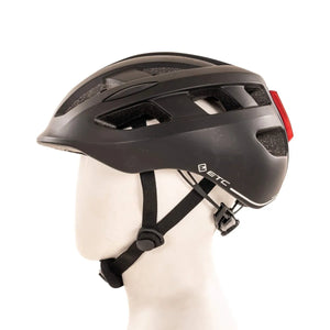 ETC C317 Carbon Grey Urban Helmet with Integral Rear Light - Adjustable Fit, 17 Vents, Lightweight