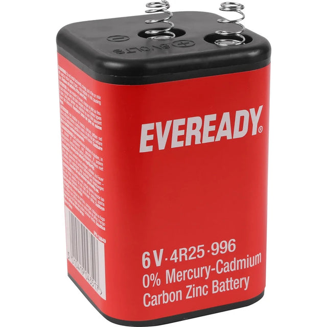 Eveready PJ996 6V Battery - Zinc Carbon Power for Lanterns & Flashlights