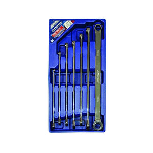 Jefferson Extra Long 7 Piece Double Ring Fixed/Ratchet End Spanner Set
