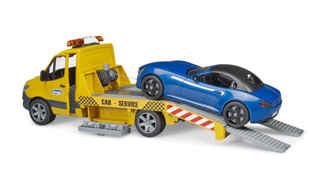 Bruder MB Sprinter car transporter with light & sound module and Bruder roadster