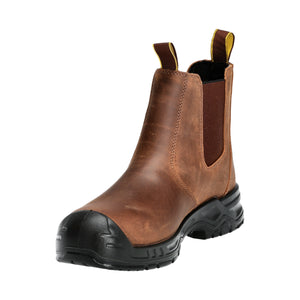Mascot 5409 Durable, Metal-Free Safety Boot with Shock-Absorption and Slip-Resistant Sole Nut Brown