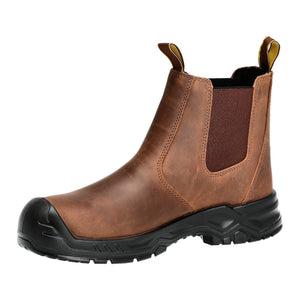 Mascot 5409 Durable, Metal-Free Safety Boot with Shock-Absorption and Slip-Resistant Sole Nut Brown