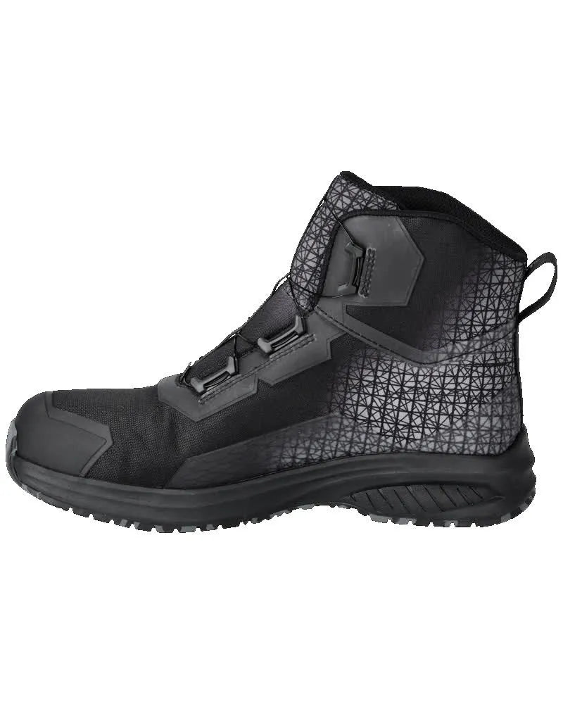 MASCOT Safety Boots S3S Black with BOA Fit System - Lightweight, Water-Repellent, Slip-Resistant