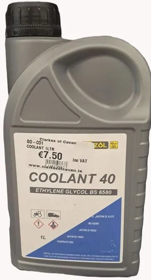 Falzol Coolant 40 - 1L Ethylene Glycol Antifreeze BS6580