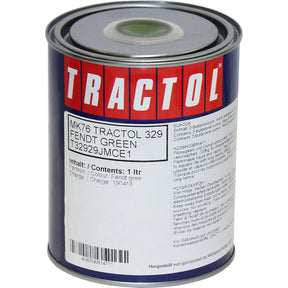 TRACTOL Fendt Green High Gloss Paint (T32729J) 1 Litre - Durable Finish for Agricultural & Construction Equipment - MK76
