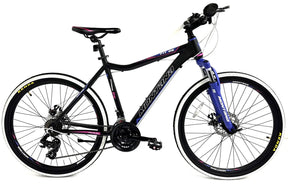 Montana Fitness Disc 26" Wheel Bike 15" Frame - Black-Violet-Pink, Alloy Frame, 6-Speed Shimano Gears