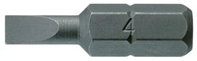 Teng Tools FL2508B03 Flat Bits - 1/4" Hex Drive, 25mm, 0.8 x 5.5mm (3 Pack)