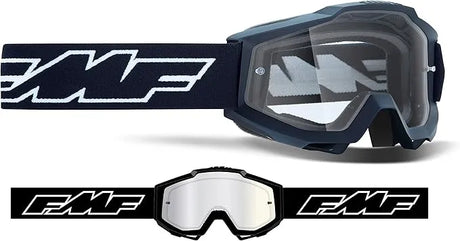 FMF Goggles Powerbomb Youth Goggle Rocket Black | Clear Lens Anti-Fog Youth Goggles