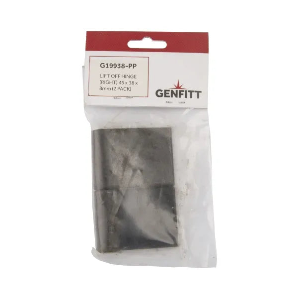 G19937-PP Left Hand Lift Off Trailer Hinge Set - Weld-On 45 x 38 x 8mm
