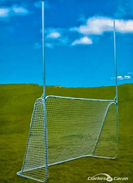 Challenge 3-in-1 Metal Goalposts - Versatile & Durable for GAA, Rugby, Soccer