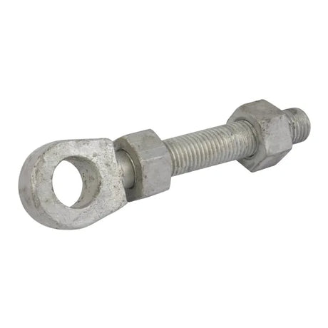 Galvanised Eye Bolt G19668 - 150 x 32mm with 2 Nuts for Gate & Structural Use