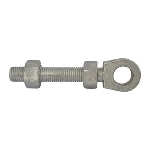 Galvanised Eye Bolt G19668 - 150 x 32mm with 2 Nuts for Gate & Structural Use
