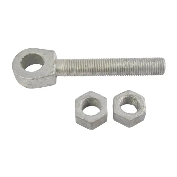 Galvanised Eye Bolt G19668 - 150 x 32mm with 2 Nuts for Gate & Structural Use