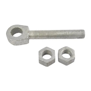Galvanised Eye Bolt G19668 - 150 x 32mm with 2 Nuts for Gate & Structural Use