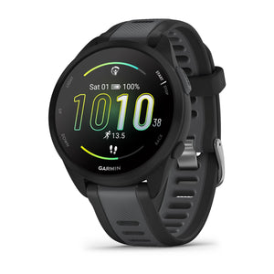Garmin Forerunner 165 GPS Running Watch - Black/Slate Grey, AMOLED Display & Fitness Tracking