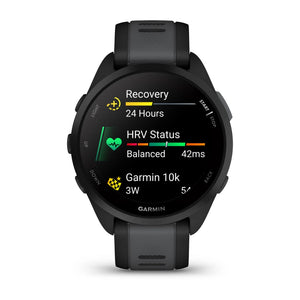 Garmin Forerunner 165 GPS Running Watch - Black/Slate Grey, AMOLED Display & Fitness Tracking