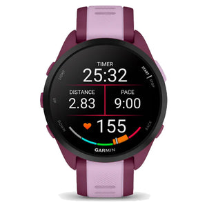 Garmin Forerunner 165 Music Smartwatch - Berry & Lilac | GPS Running Watch with Music & AMOLED Display