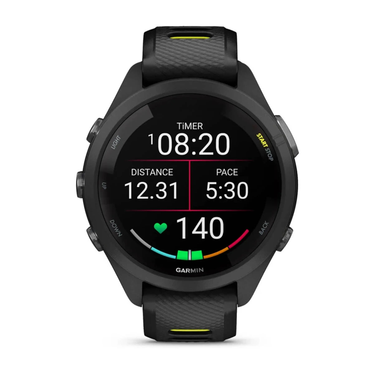 Garmin Forerunner 265S GPS Multisport Watch - Black Bezel with Black Silicone Band
