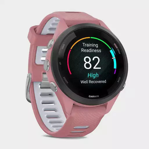 Garmin Forerunner 265S GPS Watch - Pink Case with Light Pink Silicone Band