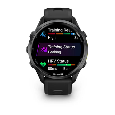 Garmin Forerunner 970 Smartwatch Black - Titanium Bezel, AMOLED Display, Multiband GPS & Built-In Maps