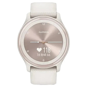 Garmin Vivomove Sport Hybrid Smartwatch for Women - Ivory | Analogue Style with Smart Features