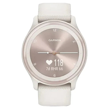 Garmin Vivomove Sport Hybrid Smartwatch for Women - Ivory | Analogue Style with Smart Features