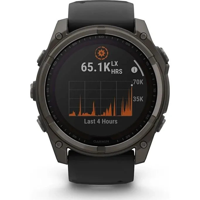 Garmin fēnix 8 51 mm Sapphire Solar - Carbon Gray Titanium / Black Sport Loop