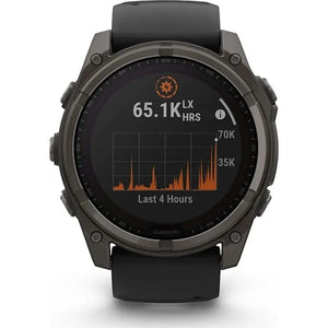 Garmin fēnix 8 51 mm Sapphire Solar - Carbon Gray Titanium / Black Sport Loop